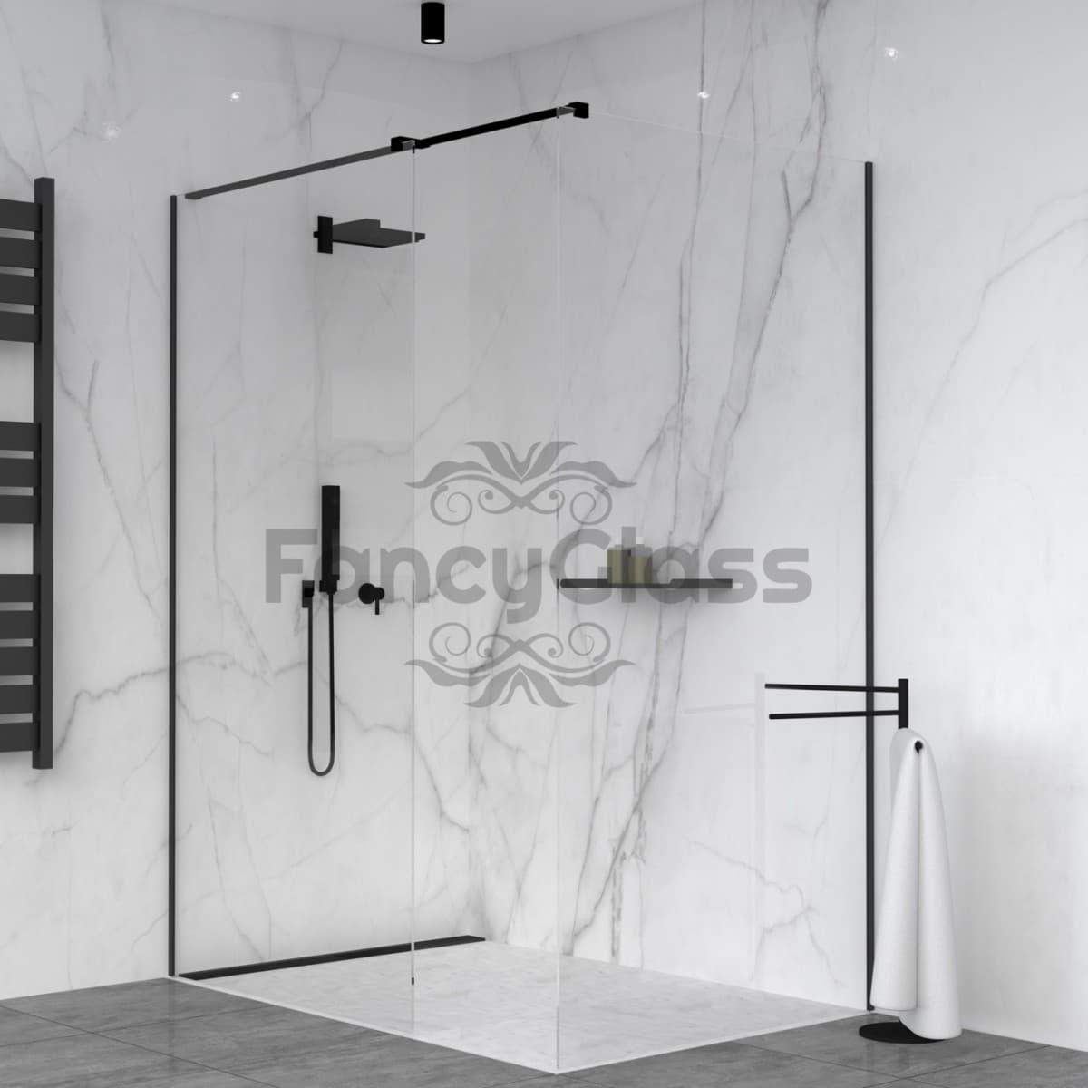 Kabina walk-in dwuczęściowa